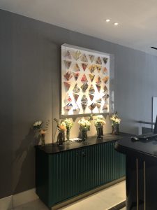 Image of origami interior display feature at The Strand Palace Hotel, London