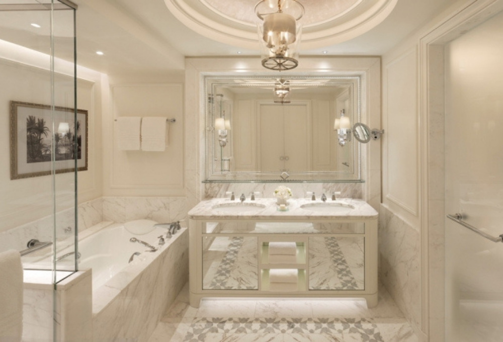 Four Seasons Hotel, Doha, Qatar | Bathroom | Artwork by Indigo Art Limited