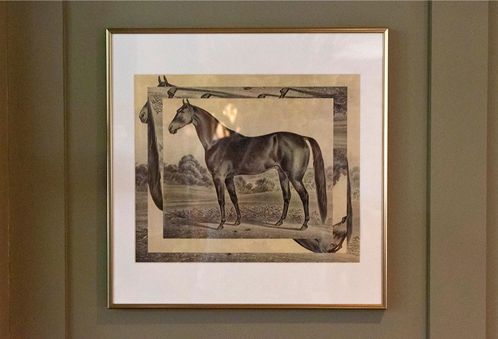 Layered Horse artwork at Horwood House